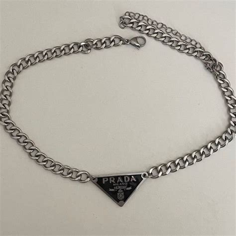 prada mens chain necklace|prada reworked necklace.